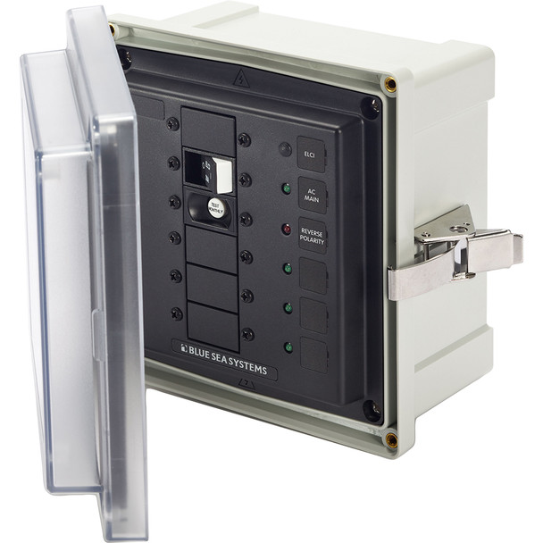 Blue Sea Systems 3116 SMS Panel Enclosure with ELCI (30A) and 3 Blanks - 120V