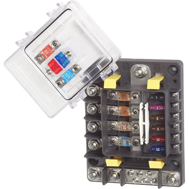 Blue Sea Systems SafetyHub 150 Fuse Block with Ignition Protection and Screw Termination