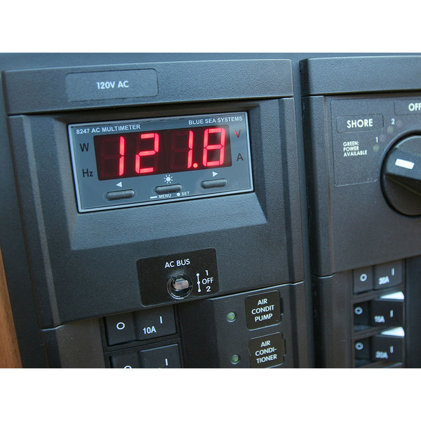 Blue Sea Systems 8247 AC Digital Multimeter with Alarm – 150A, 270V, 45kW, 40-90Hz