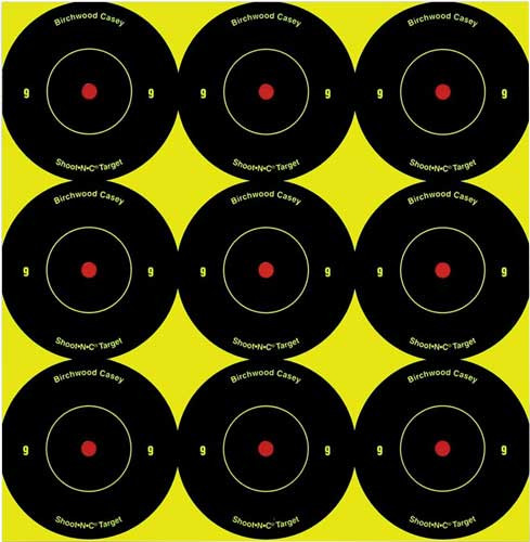 Birchwood Casey Shoot-N-C 2-Inch Bull's-Eye Targets with Bright Chartreuse Rings (108 Pack)