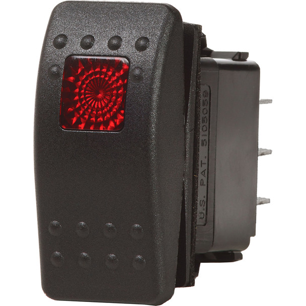 Blue Sea Systems Contura II DPDT Black Switch (Part Number 7937) for Marine and Vehicle Applications