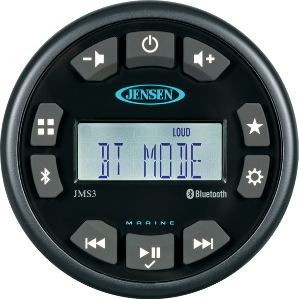 Jensen JMS3RTL Marine Stereo with Bluetooth, AM/FM Radio, Weatherband – Single Zone