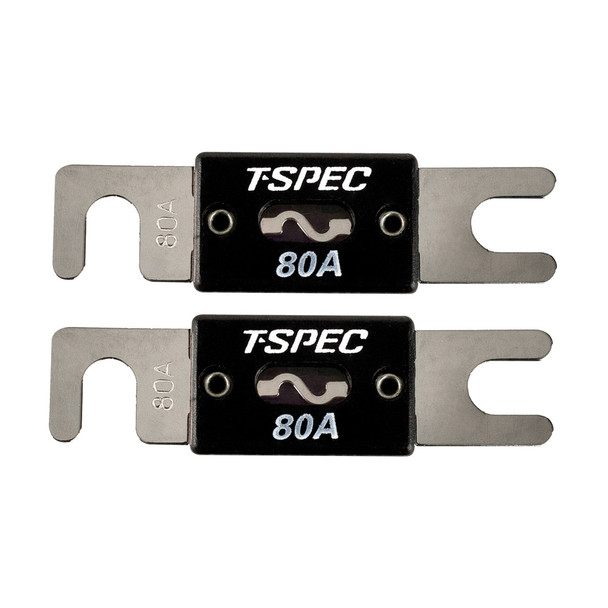 T-Spec V8 Series 80 Amp ANL Fuse Pack of 2 for High-Current Protection
