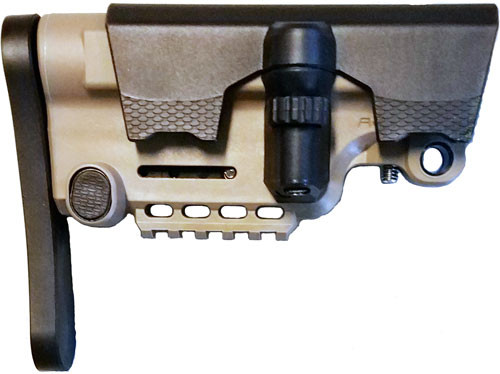 American Built Arms Company AB Arms Stock Urban Sniper for AR-15 – Flat Dark Earth Nylon Buttstock with Removable Cheek Riser and Picatinny Rail
