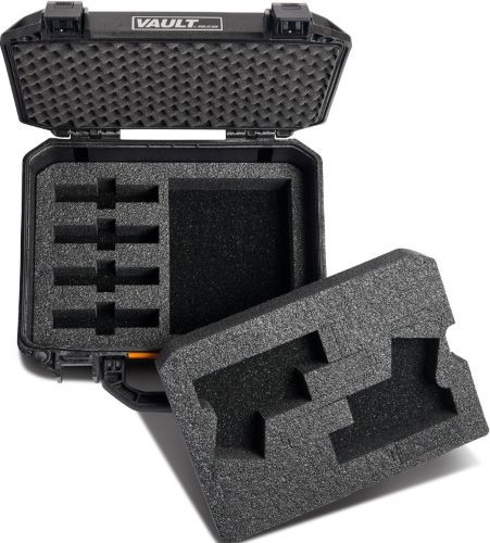 Pelican Precinct Vault for 2 Handguns, Black Polymer Storage Case with Foam Interior