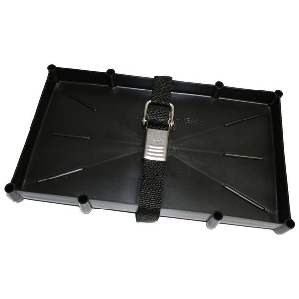 T-H Marine 27 Series Battery Holder Tray with Stainless Buckled Strap