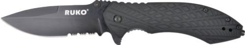 Ruko RUK0182SBBKCS Folding Serrated Knife with 3.25-Inch Blade