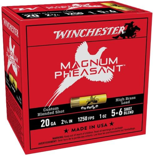 Winchester Ammunition MP2056 Magnum Pheasant 20 Gauge Shotshells, 2.75 Inches, 1250 FPS, #5 - #6 Lead Shot