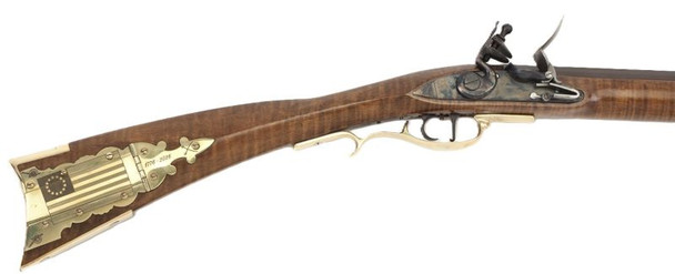 Cimarron Frontier Maple Flint .50 Caliber Overmountain Men Replica, 50.5-Inch Overall with Adjustable Sight