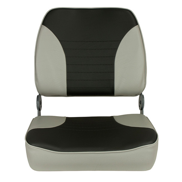 Springfield Marine XXL Folding Seat - Grey/Charcoal for Plus Size Comfort