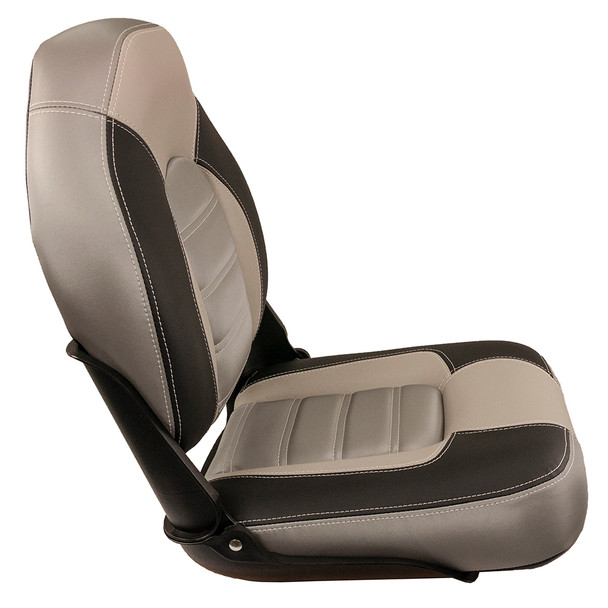 Springfield Marine Skipper Premium HB Folding Seat - Charcoal and Grey