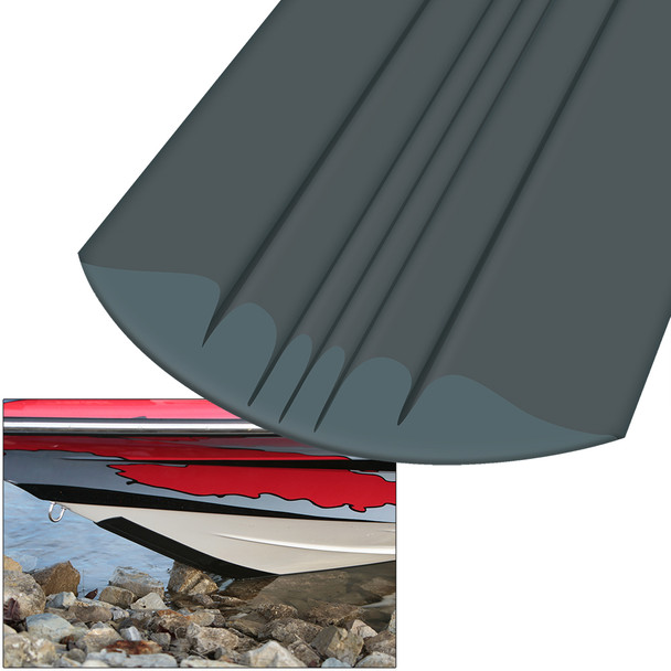 Megaware KeelGuard 4' Charcoal - Durable Boat Keel Protector with 3M Technology