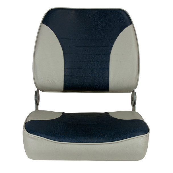 Springfield Marine XXL Folding Seat – Grey/Blue, Perfect for Plus Size Comfort