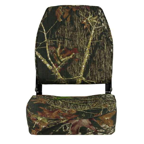 Springfield Marine High Back Folding Seat - Mossy Oak Break-Up