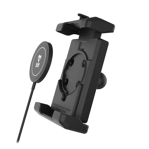 RAM Mounting Systems RAM Quick-Grip Pro XL with Ball & Qi2 15W Wireless Charger - Universal Phone Holder