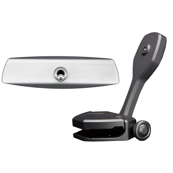 PTM Watersports Mirror/Bracket Kit with VR-140 Elite Mirror and ZXR-360 Windshield Mount in Titanium Grey