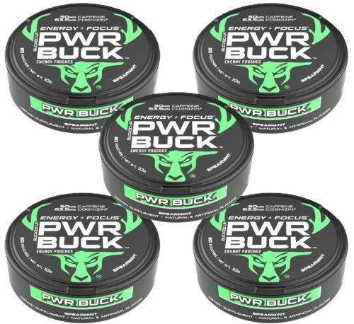 Bucked Up PWR Buck Energy Drink with Spearmint Flavor, 20 Cans