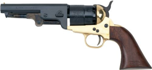 E.M.F. 1851 Navy Brass Sheriff Revolver - 44 Caliber, Blued Octagon Barrel