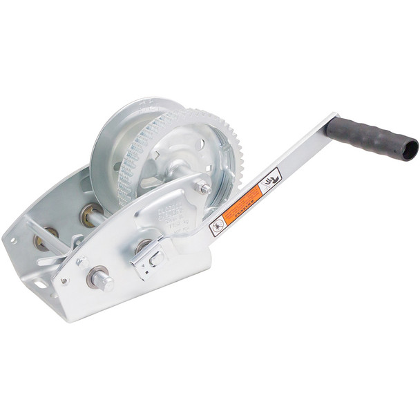 Load Rite Two-Speed Trailer Winch 3200 lbs Capacity with 25' Strap and 8" Handle
