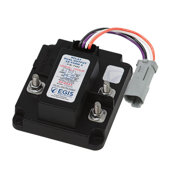 Egis Mobile Electric TH3 Dual Relay 2 x 80A - 12V for Vehicle Electrical Systems