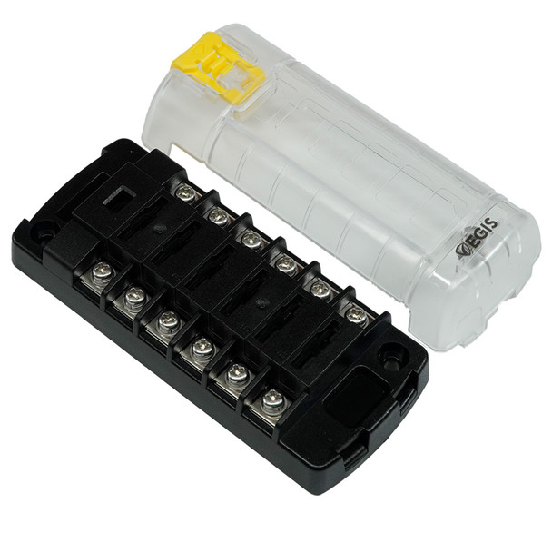 Egis Mobile Electric RT Fuse Block with 6 Independent Circuits and Cover