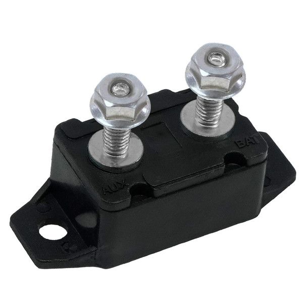 Egis Mobile Electric 50A Black Short Stop Circuit Breaker - Compact Weather-Resistant Resettable Protection