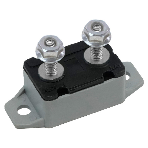 Egis Mobile Electric 25A Grey Short Stop Circuit Breaker - Compact Surface Mount Design for Marine and Vehicle Applications