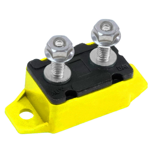 Egis Mobile Electric 20A Yellow Short Stop Circuit Breaker - Compact Weather-Resistant Overcurrent Protection