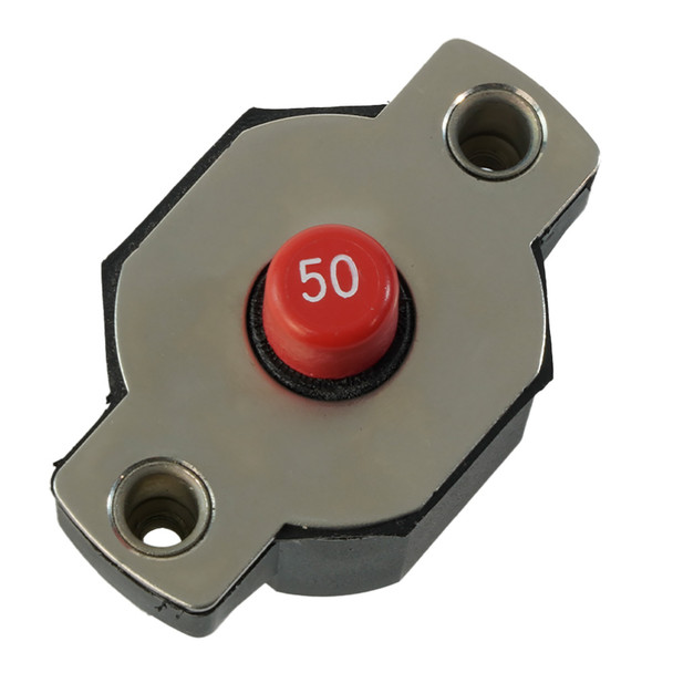 Egis Mobile Electric 50A Push Button Circuit Breaker - Reset Only for Marine and Vehicle Applications