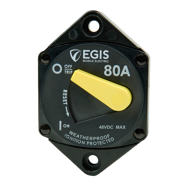 Egis Mobile Electric 80A Circuit Breaker - 87 Series Panel Mount for Reliable Electrical Protection