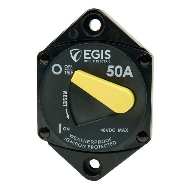 Egis Mobile Electric 50A Circuit Breaker - 87 Series Panel Mount for Reliable Circuit Protection