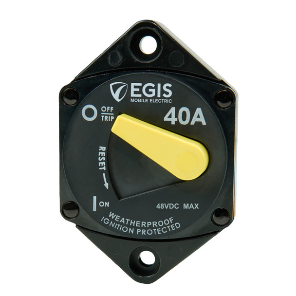 Egis Mobile Electric 87 Series 40A Panel Mount Circuit Breaker (Part Number 4707-040)