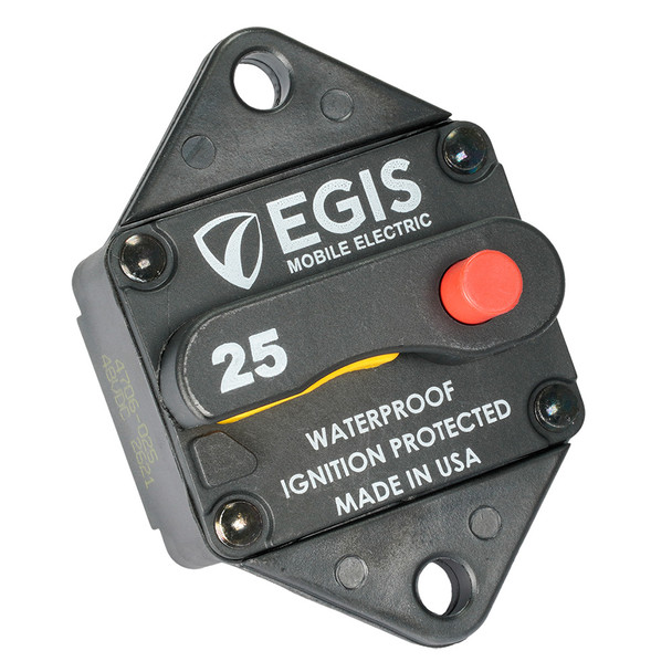 Egis Mobile Electric 25A Circuit Breaker - 85 Series Panel Mount with Dust and Water Resistance