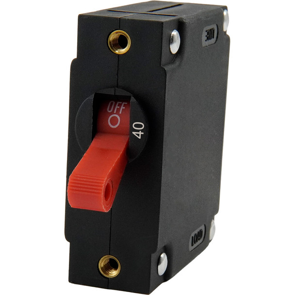 Egis Mobile Electric A Series Red Toggle Panel Mount Circuit Breaker - Single Pole 40A