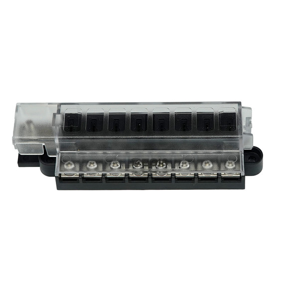 Egis Mobile Electric RT Fuse Block - 8 Circuit with Cover for Automotive and Marine Applications