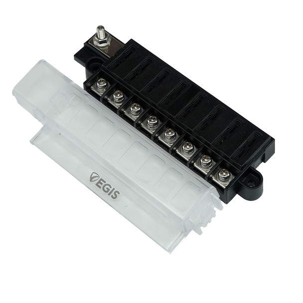 Egis Mobile Electric RT Fuse Block - 8 Circuit with Cover for Automotive and Marine Applications