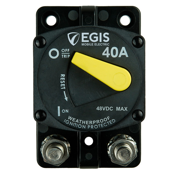 Egis Mobile Electric 40A Surface Mount 87 Series Circuit Breaker with IP66 Sealed Protection