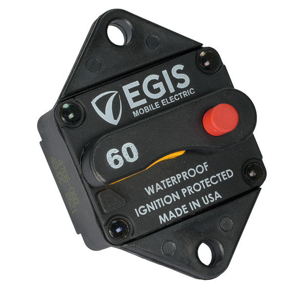 Egis Mobile Electric 60A Panel Mount Circuit Breaker - 285 Series for Automotive and Marine Applications