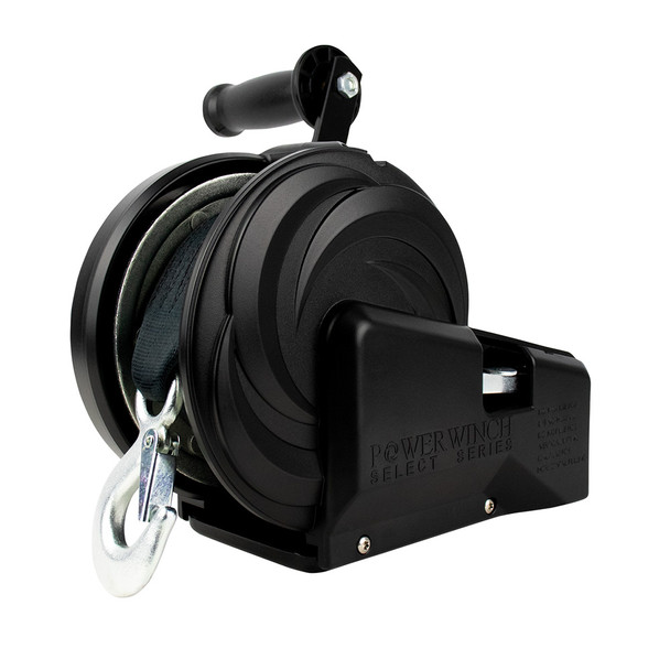 Powerwinch Select Series 2,500 lb Capacity Winch with 2-Speed Operation and 8-Inch Crank Arm in Carbon Black