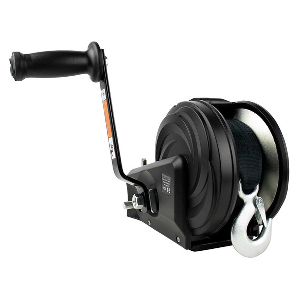 Powerwinch Select Series 1,800 lb Two-Speed Winch with 8-Inch Crank Arm - Carbon Black