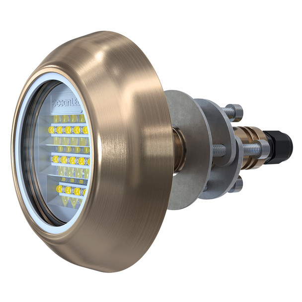 OceanLED Explore E6 Thru Hull Blue & White LED Light - Compact Underwater Marine Lighting