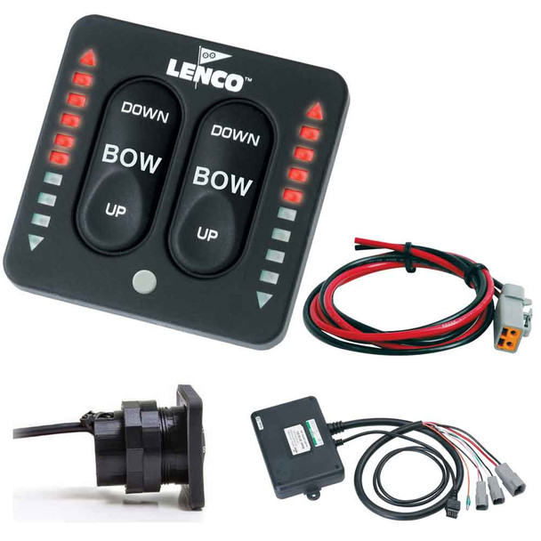Lenco Marine LED Indicator Two-Piece Tactile Switch Kit with Pigtail for Single Actuator Systems (Part Number 15270-001)