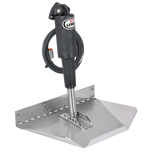 Lenco Marine 9 x 14 Inch Airboat Trim Tab Kit Part No. 15112-101 with 12-Gauge Stainless Steel Blades and Electric Actuators