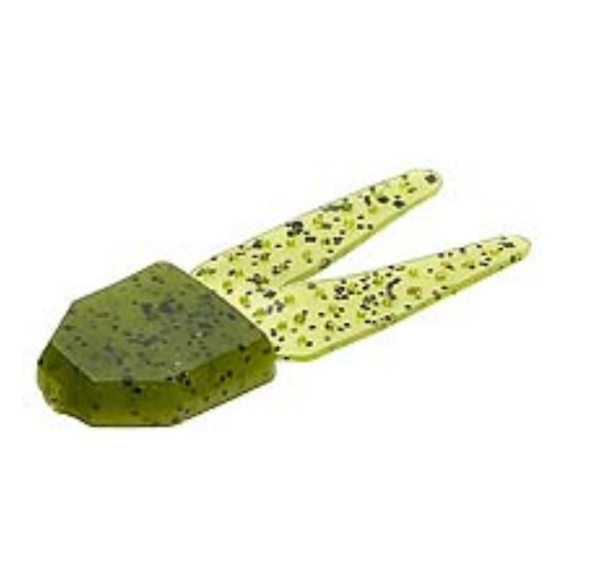Zoom Bait Big Salty Chunk 3-inch Root Beer Pepper Green, 5-Pack
