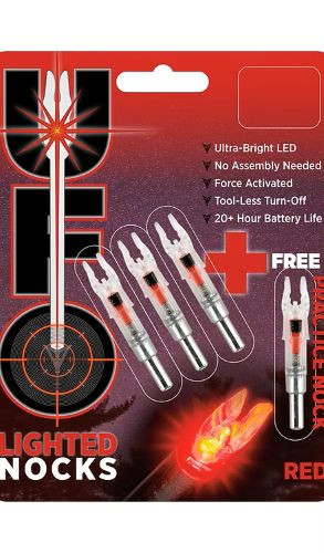30-06 Outdoors UFO300R Lighted Nock in Red * Force Activated, Tool-Less Turn Design