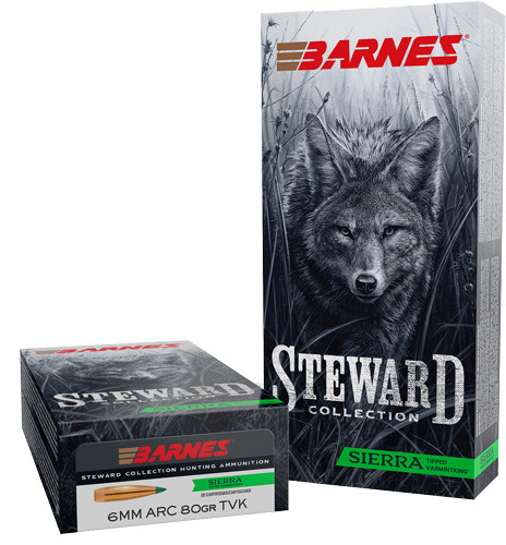 Barnes Steward 6mm ARC 80gr Polymer Tipped Rifle Ammunition - Pack of 20