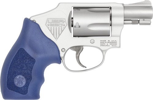 Smith & Wesson Model 642 Engraved Americana .38 Special Revolver with Stainless Barrel and Rubber Grips