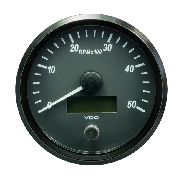 VDO SingleViu 100mm (4 Inch) Tachometer - 5000 RPM, J1939 CAN & Analog Compatible