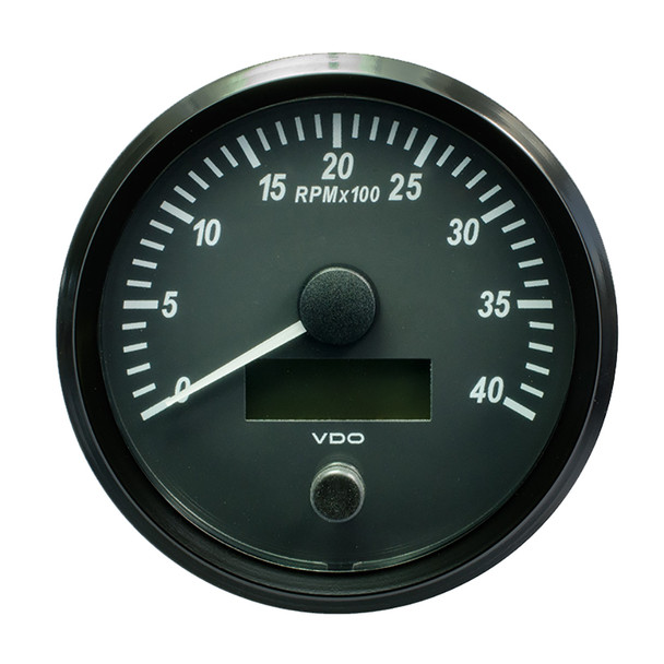 VDO SingleViu 4-Inch Tachometer with 4000 RPM Range and J1939 CAN Compatibility