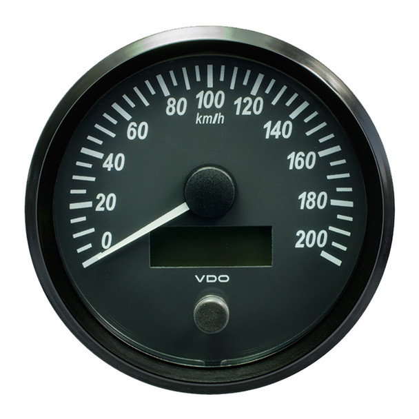 VDO SingleViu 4-Inch Speedometer - 200 KM/H with J1939 CAN and Analog Compatibility